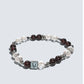 Letter V | Clear Quartz & Garnet Bracelet