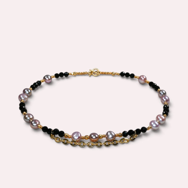Epidote w/ Freshwater Pearl Anklet
