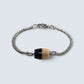 Black & White Dzi Bead Bracelet