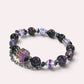 Ametrine Charm + Fluorite Pyrite w/ Eye Auralite Quartz Bracelet