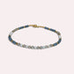Devil's Aquamarine + Grey Moonstone w/ Freshwater Pearl Anklet