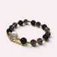 Copper Rutilated Quartz Charm + Red Copper Rutilated Quartz w/ Black Tourmaline Bracelet