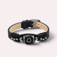 Special Two Eye Dzi Bead Leather Bracelet