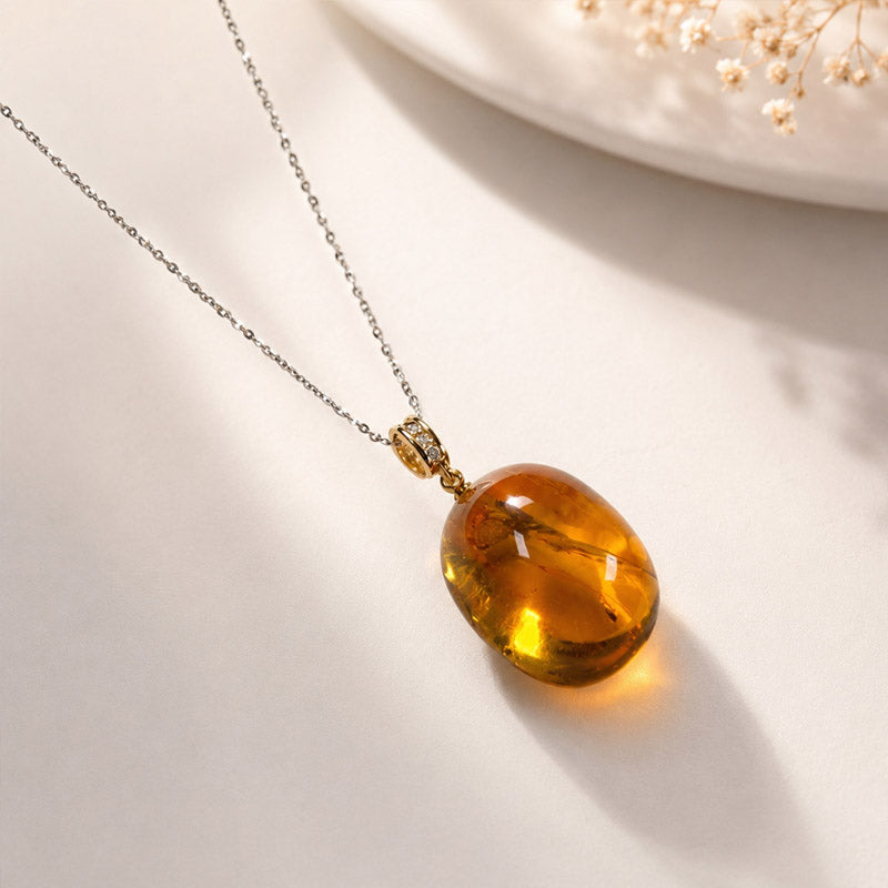 Golden Amber Pendant