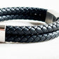 Wealth God Dzi Bead w/ Leather Bangle