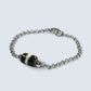 Black & White Dzi Bead Bracelet