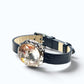 Rainbow Inclusion Quartz w/ Hematoid Quartz Leather Bracelet