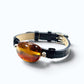 Golden Amber Leather Bracelet
