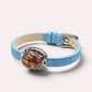 Calcite Rutilated Leather Bracelet