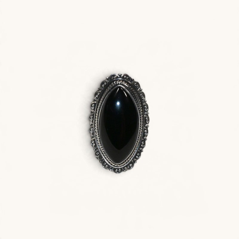 Black Agate Ring