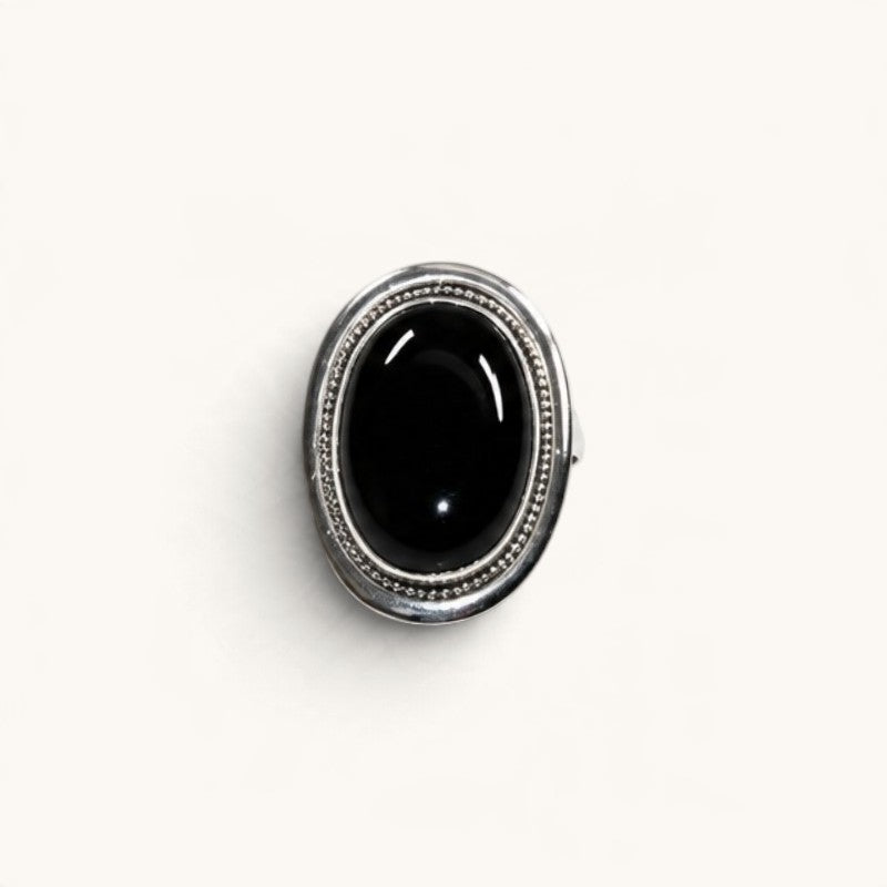 Black Agate Ring