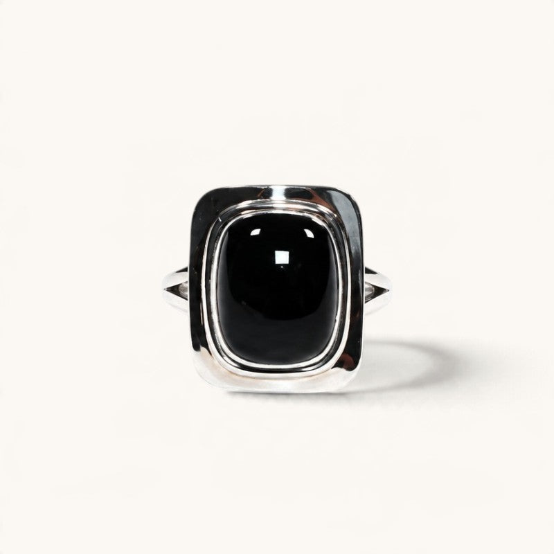 Black Agate Ring