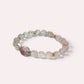 Pink Rabbit Fur Quartz Charm + Pink Azeztulite w/ White Sunstone Bracelet