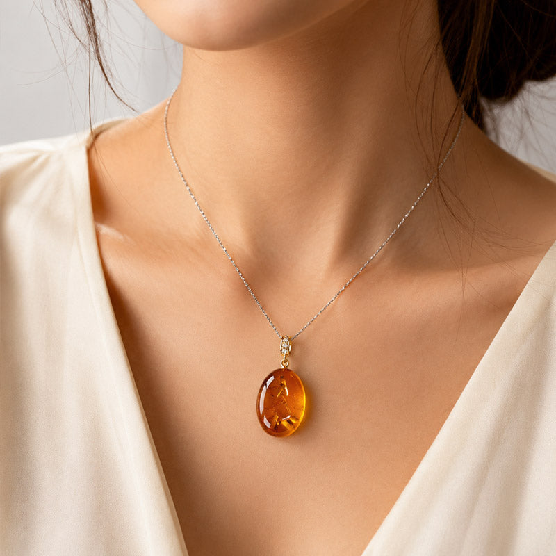 Golden Amber Pendant