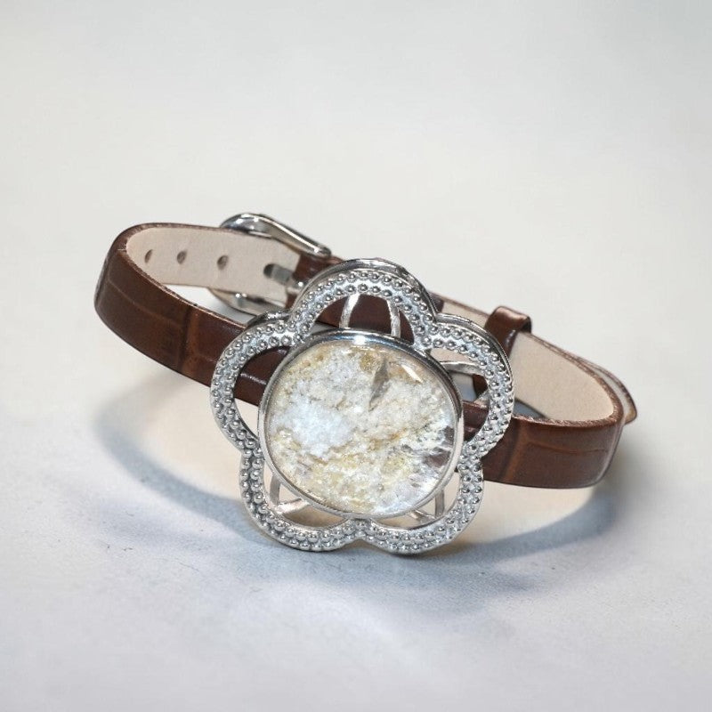 White Phantom Leather Bracelet
