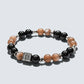 Letter P | Peach Moonstone & Hypersthene Bracelet