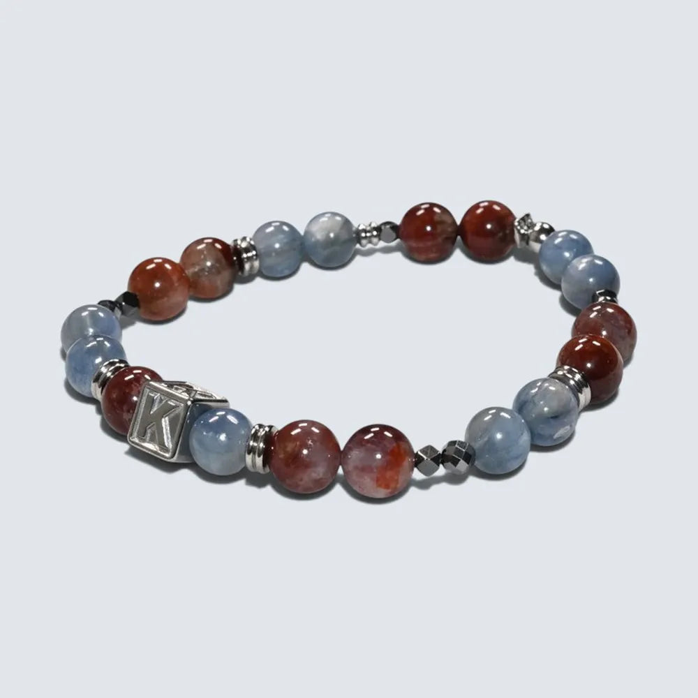 Letter K | Red Auralite  & Kyanite Bracelet