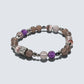 Letter X | Smoky Lavender Hetian Jade & Super Seven Quartz Bracelet