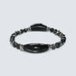 Double Silver Obsidian Charm w/ Black Auralite Bracelet