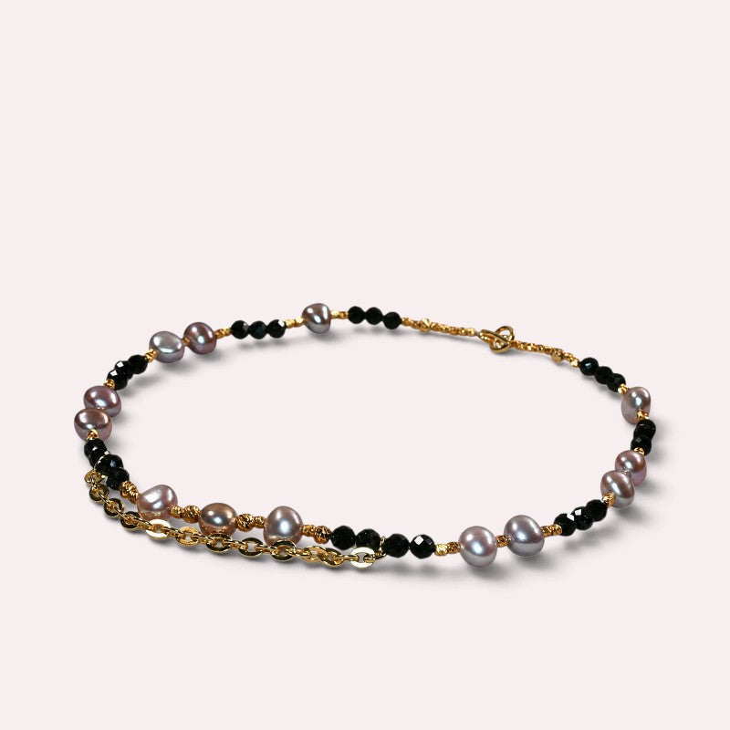 Epidote w/ Freshwater Pearl Anklet
