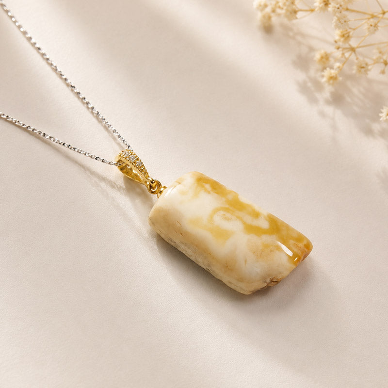 White Amber Pendant