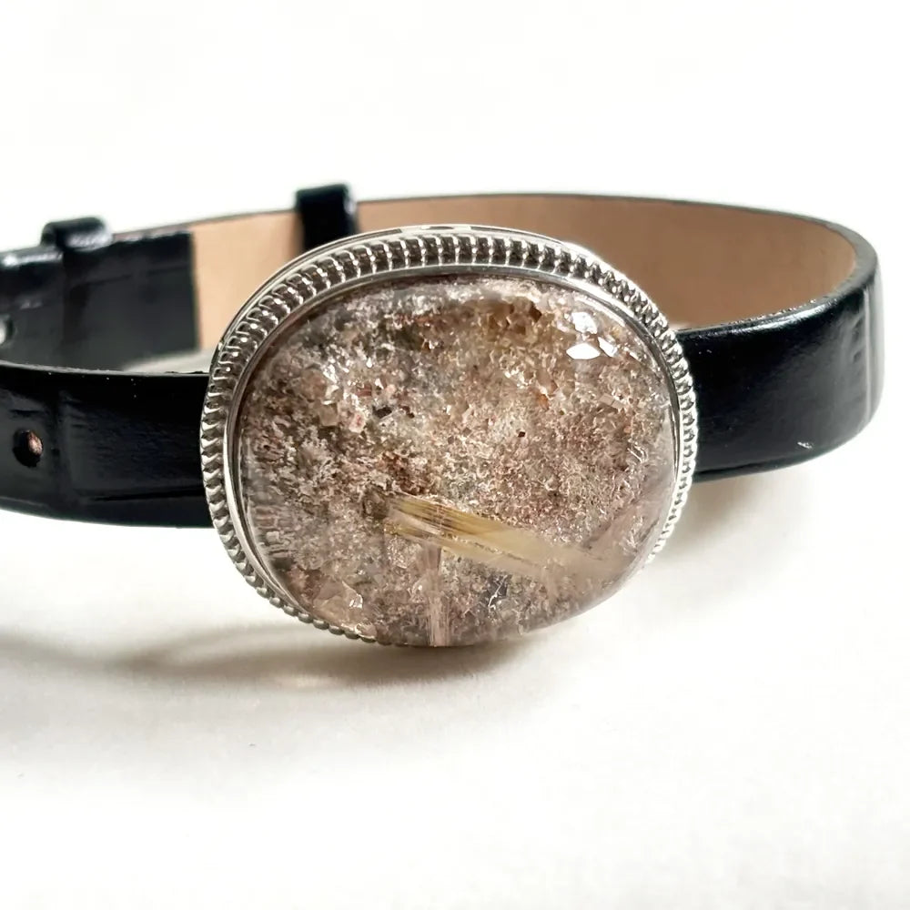 Phantom w/ Rutilated Leather Bracelet