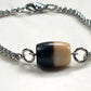 Black & White Dzi Bead Bracelet
