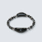 Double Silver Obsidian Charm w/ Black Auralite Bracelet