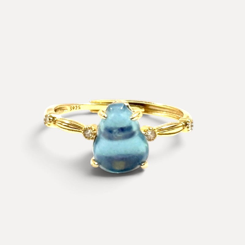 Aquamarine Gourd Ring