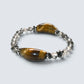 Double Tiger Eye Charm w/ Black Rutilated Quartz Bracelet