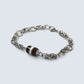 Black & White Dzi Bead Bracelet