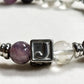 Letter J | Yellow Phantom Pyramid & Eye Auralite Bracelet