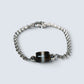 Black & White Dzi Bead Bracelet