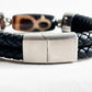 Wealth God Dzi Bead w/ Leather Bangle