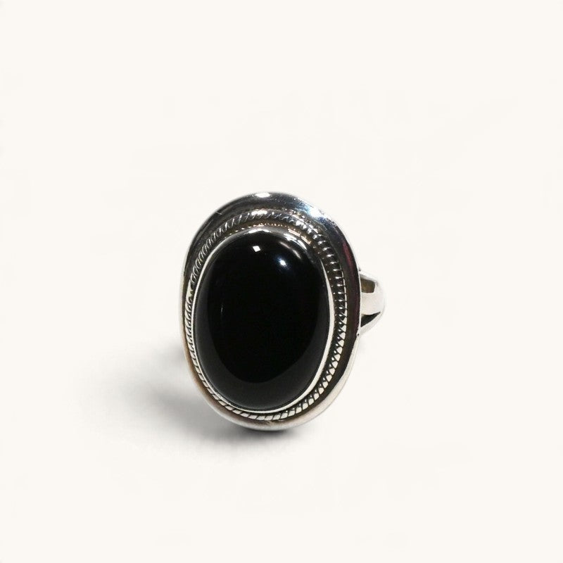 Black Agate Ring