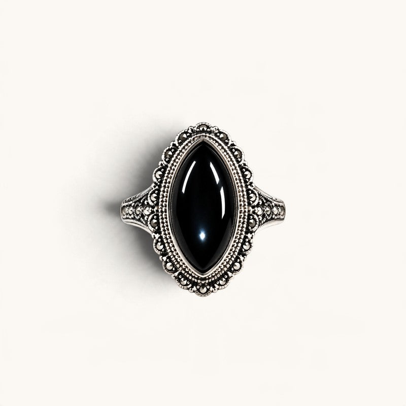 Black Agate Ring