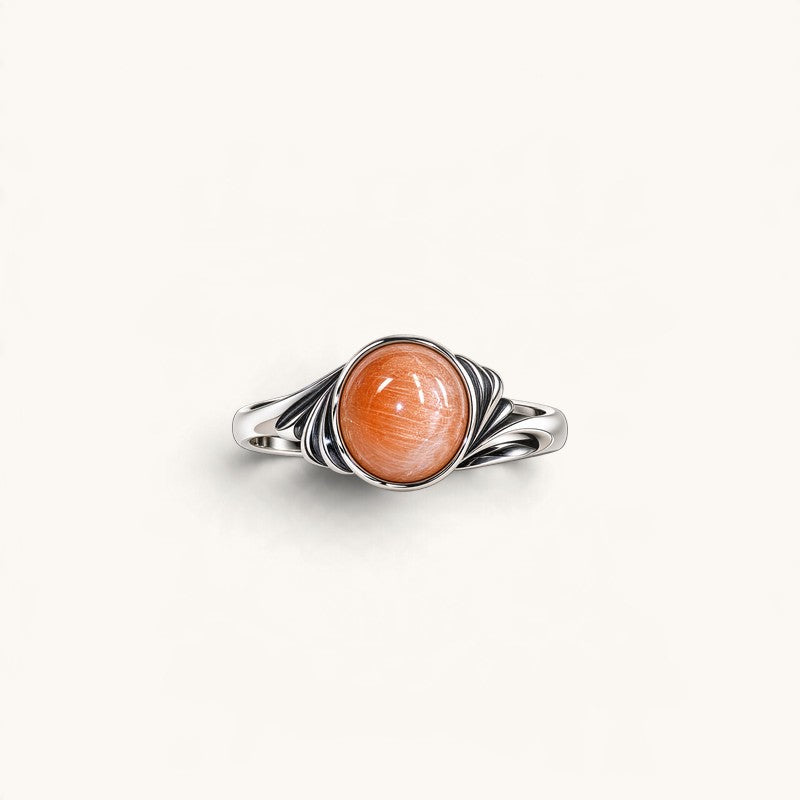 Pink Rabbit Fur Quartz Ring