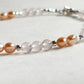 Mozambique Rose Quartz w/ Freshwater Pearl Anklet