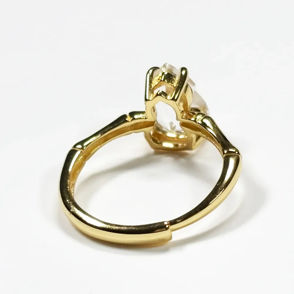 Clear Quartz Gourd Ring