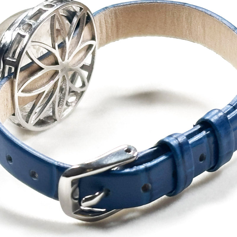 White Rabbit Fur Quartz Leather Bracelet