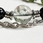 Green Crystal Charm + Green Lithium Mica w/ Hypersthene Bangle