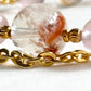 White Rabbit Fur Quartz Charm + Golden Super Seven Quartz w/ Mozambique Rose Quartz Bracelet