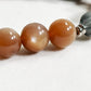 Rainbow Clear Quartz Charm + Peach Moonstone w/ Grey Rutilated Quartz Bracelet