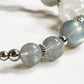 Snowflake Phantom Charm + Grey Rutilated Quartz w/ Grey Moonstone Bangle