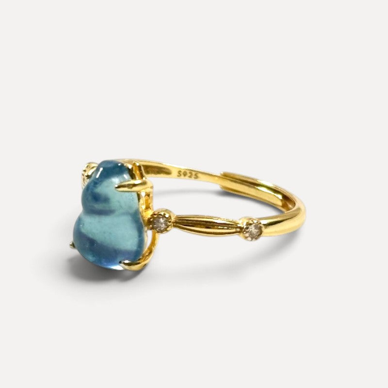 Aquamarine Gourd Ring