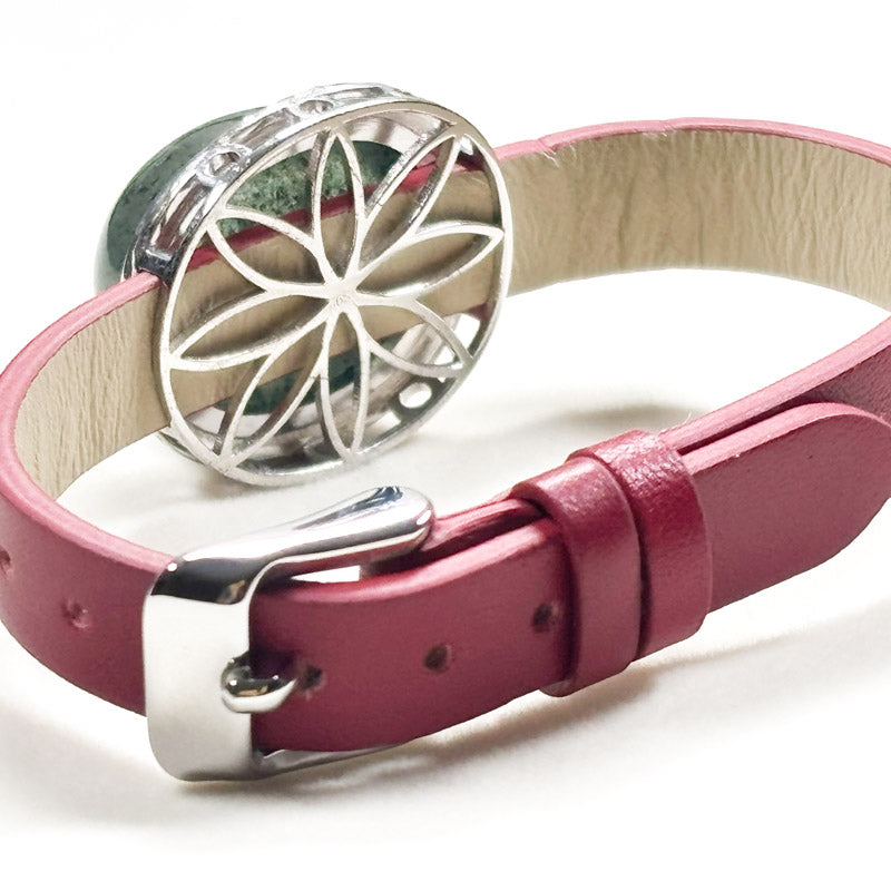 Green Phantom Starry Quartz Leather Bracelet