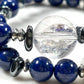 Rainbow Clear Quartz Charm w/ Lapis Lazuli Dual -Loop Bracelet
