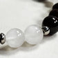 Black Herkimer Diamond Charm + Moonstone w/ Garnet Quartz Bracelet