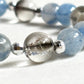 White Rabbit Fur Quartz Charm + Kyanite w/ Brookite in Quartz Bracelet