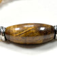 Double Tiger Eye Charm w/ Golden Titanium Rutilated Quartz Bracelet